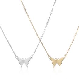 Everfast 10pc/Lot New Arrival Gold Necklace Cute Butterfly Pendant Insect Necklaces for Women Simple Animal Women Long Necklace EFN004-F