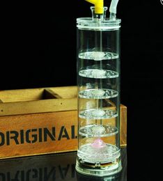 Lantern five-story acrylic hookah, Send pot accessories, glass bongs, glass water pipe, smoking, color models shipped