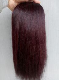 new arrival brazilian virgin yaky hair weft clip in light yaki straight human hair extensions 99J Colour