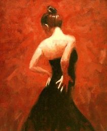 Framed Art of dance II Tanz Hand Painted Figure Wall Art Deco Oil Painting On Canvas Multi sizes PM021