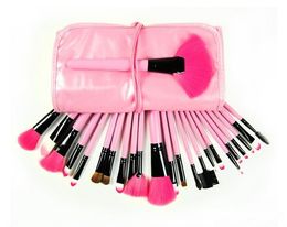 High quality 24 PCS new professional make-up brand cosmetics cosmetics brush set kit wool brush free shipping