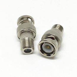 100Pcs\Lot BNC Male Plug to F Type Female Jack TV Adapter CCTV RG6 RG59 Coax RF Connector