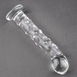 Glass Sex Toys Dildo Glass Penis Anal butt plug Vaginal G-Spot Massager Sex Toys For Women #R478