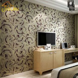 Modern Abstract Wall Painting Circle Silk Non Woven Flocking Wallpaper Glitter Mould Proof Living Room Tv Backdrop Wall Paper