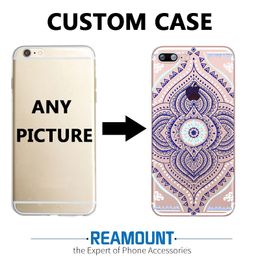 wholesale company logos Canada - 3D Relief DIY Customize Case Custom-made Company logo Photo Picture Cover Case for iphone 6s for iphone 6s plus Mobile Phone Case Cover