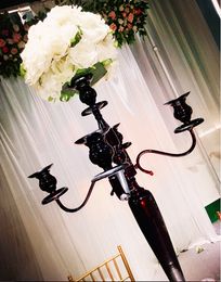 new Wedding crystal beaded big bowl flower stand candelabra for decoration Centrepiece