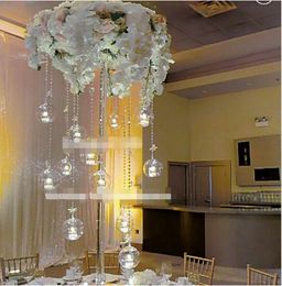 no glass holder and flowers including )Gorgeous wedding flower stand Centrepiece without hanging crystal