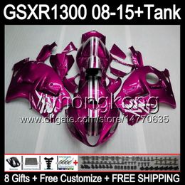 8gifts For SUZUKI Hayabusa GSXR1300 2008 2009 2010 2011 14MY199 gloss rose GSXR-1300 GSX R1300 GSXR 1300 2012 2013 2014 2015 rose Fairing