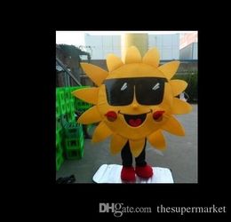 2017 hot Mr. Sun Sunflower Mascot Costume Suit Fancy Dress Free Shipping