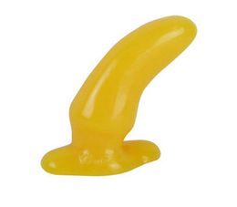 Vibrators Banana Anal Plug Suction Cup Butt Massager Sex Toys Aid Masturbation For Women #R410