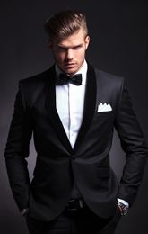 Classic Style Groom Tuxedos Groomsmen One Button Shawl Lapel Best Man Suit Wedding Men's Blazer Suits (Jacket+Pants+Girdle+Tie) K246