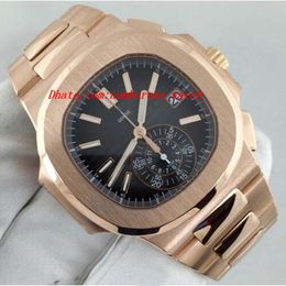 Brand Factory Fashion New Automic N@utilus 5980/1R Black Dial 18kt Rose Gold MINT Mens Watch Men's Watches