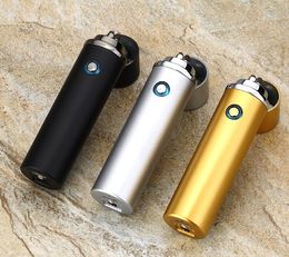 cylinder Electric Pulse Unique shape Double Arc Cigarette Lighters USB Charge cigrette Plasma Beam Lighter 8 Colours Smoking Accessories sale