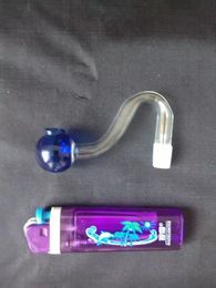 Short spray Colour S tube burning pot glass bongs accessories , Unique Oil Burner Glass Pipes Water Pipes Glass Pipe Oil Rigs Smoking with Dr