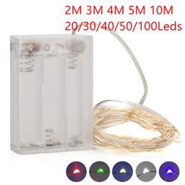 Umlight1688 AA Battery Operated 2 3 5M Led String Mini LED Copper Wire String Fairy Light Christmas Xmas Home Party Decoration Light Warm