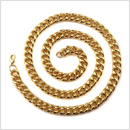 Men Hip Hop Jewellery Fashion Trendy Gold Chain For men Jewellery 18k Real Gold Plated Necklace Snake Chain