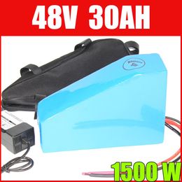 Super Power Ebike Triangle Battery Pack Lithium Battery 48V 30Ah 1000W Electric Bike Battery with 30A BMS and Charger