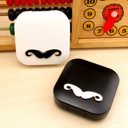 Lovers Cartoon Cute Beard Travel Glasses Contact Lenses Box Contact lens Case for Eyes Care Kit Holder Container Gift F2017420