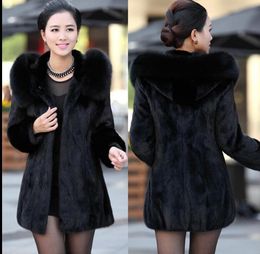 Women Faux Fur Coat Winter Thick Overcoat Warm Plus Size Plush Furry Female Jacket Coat Outerwear 4XL High Quality