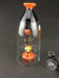 United States colored glass hookah, large beaker recycler smoking pipe, bong 14.4 mm joint factory direct price concessions