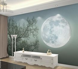 Modern simple abstract tree mural mural 3d wallpaper 3d wall papers for tv backdrop