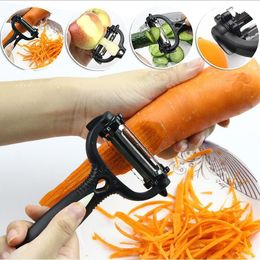 360 Degree 4 in 1 Multifunction Peeler Rotary Carrot Melon Vegetable Fruit Shredders Slicer Cutter Zesters Kitchen Accessories Tools