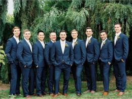 2017 Bridegroom Tuxedos Best Man Suits Slim Fit Groomsmen Tuxedo Side Vent Wedding Party Accessories Mens Suit (Jacket+Pants+Tie+Vest)