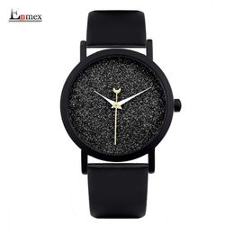 Ladies gift new style watch Enmex creative design good night starry sky simple brief face leather band quartz fashion wristwatch