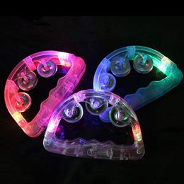 LED flashing Tambourine light sway bell toys party supplies glow child handbell party Favours baby rattle toys F20171459