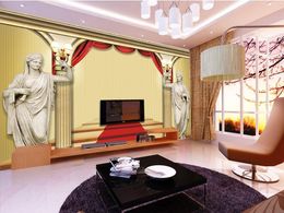 European style 3D Roman column background wall mural 3d wallpaper 3d wall papers for tv backdrop