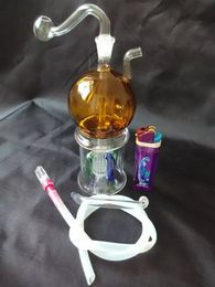 A-011 Height Bongglass Klein Recycler Oil Rigs Water Pipe Shower Head Perc Bong Glass Pipes Hookahs--Four claws