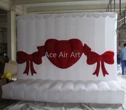 Continuous Blowing Wedding Or Valentine Wall Inflatable Portable Photo Walls Photo Backdrop Back ground For Sale