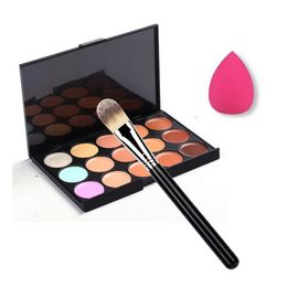 Whole makeup set 15 Colour Concealer Palette Makeup Brush Cute Pink Sponge Puff Makeup Contour Palette C151911317517