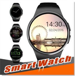 Bluetooth Smart Watch 1,3 дюйма IPS круглый сенсорный экран водонепроницаемый телефон KW18 Smart Wwatch с SIM -картой.