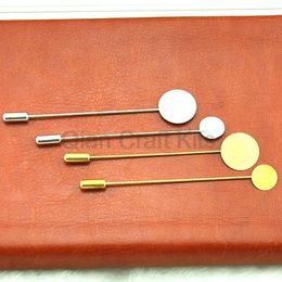 8pcs silver Lapel Pin Stick Pin Clutch 4x65mm With 5mm Pad