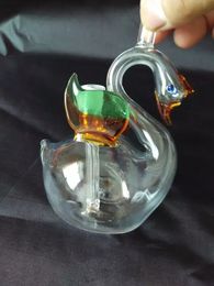 New swan glass bongs of water pipe smoke hookah portable glass bongs smoking accessories free shipping