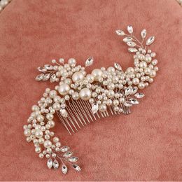Fashion Bridal Wedding Tiaras Stunning Rhinestone Fine Comb Bridal Jewellery Accessories Crystal Hair Brush Free Shipping LY10d