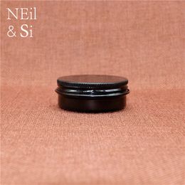 30g Black Aluminum Jar Empty Cosmetic Lip Oil Batom Eye Cream Tin Screw Cap Wax Lotion Container Free Shipping