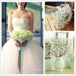 45cm Artificial PU Gypsophila Bridal Bouquet Wedding Flowers Fake Babysbreath Flowers Christmas Party Table Decoration Bouquet