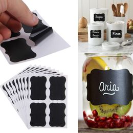 Wholesale- 36pcs/set Blackboard Sticker Craft Kitchen Jars Organizer Labels Chalkboard Chalk Board Sticker 5cm x 3.5cm Black Board