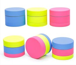 Other Smoking Accessories blue yellow pink colorized herb grinder smash shredder 3 part coated silicone 40mm zinc alloy metal tobacco hand muller