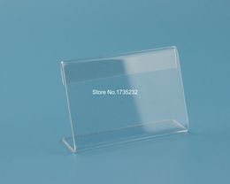 9*6cm T 2MM Clear Acrylic Sign Holder Price Tag frame Display Stand Table name Card Stand Holder label frame