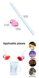 Flamingo Decorative Cocktail Drinks Cup Drinking Straws Decoration Party Accessories Halloween Christmas Wedding Using food safe plastic