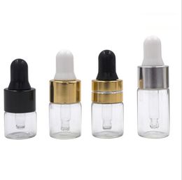 1ml 2ml 3ml Amber Dropper Mini Glass Bottle Essential Oil Display Vial Small Serum Perfume Brown Sample container