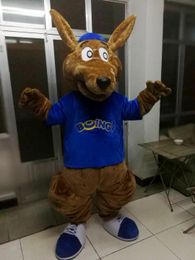 High-quality Real Pictures kangaroo Mascot Costume Mascot Cartoon Character Costume Adult Size free shipping