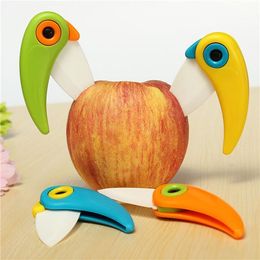 New Arrive Bird Rio Adventure Shape Folding Ceramic Knife Fruit Vegetable Cutting Paring Mini Knives