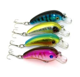 HENGJIA 4 Colours 4Pcs/Lot Length 5CM Weight 8G Fishing Lure Hard Crank Bait Artificial Vivid Swimming Lure Tackle