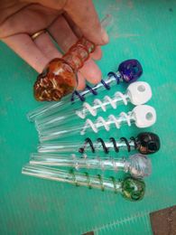 Bony discs burner bongs accessories Oil Burner Glass Pipes Water Pipes Glass Pipe Oil Rigs Smoking with Dropper Glass