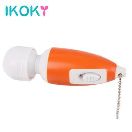 IKOKY Erotic Products Adult Sex Toys for Women Clitoris Stimulator Mini AV Magic Massager Stick Vibrator Vibrating Egg Bullet q170718