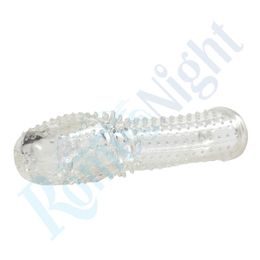 Jelly Waterproof Stretchy Teasers Textured Penis Sleeves Extender for Men, Erotic Sexy Products for Couple 17402
